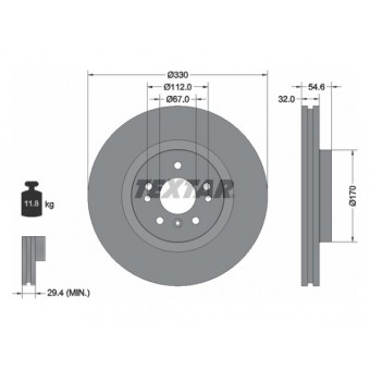 Fren Diski W164 W251 Ön Havalı 4-Matic 280>500